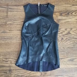 Zara faux leather top XS